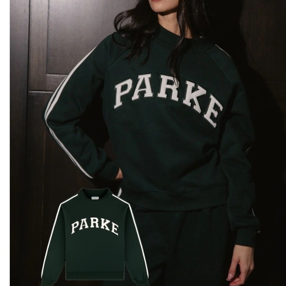 Parke Sport Mockneck GREEN with White Stripes & PARKE Applique Letters